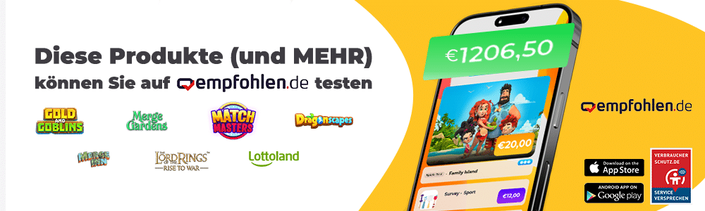 Spiele testen mit Empfohlen.de & FINANZCHECK.com
